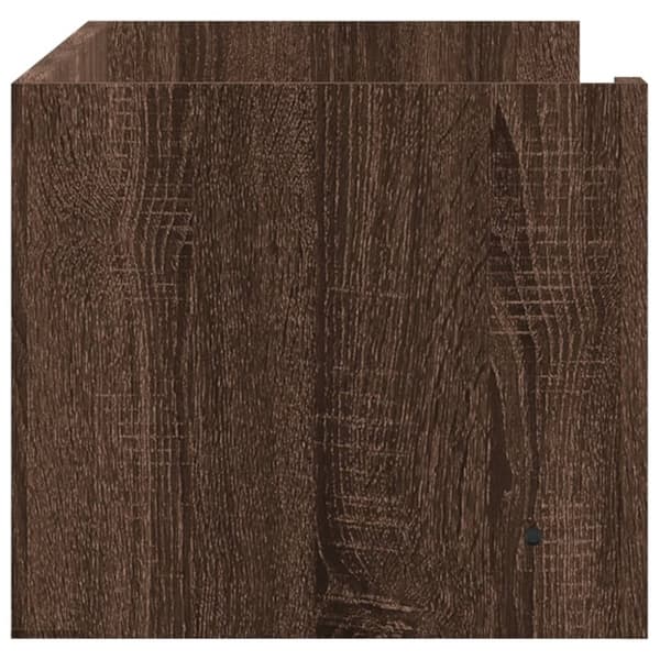 Vägghylla brun ek 100x35x30,5 cm konstruerat trä
