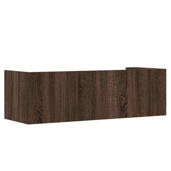 Vägghylla brun ek 100x35x30,5 cm konstruerat trä