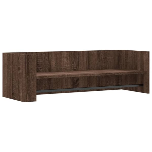 Vägghylla brun ek 100x35x30,5 cm konstruerat trä