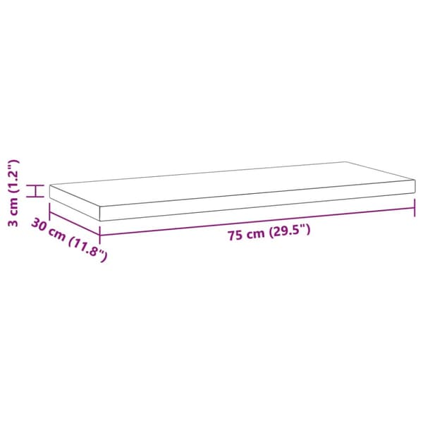 Seinähyllyt 2 kpl 75x30x3 cm hopea ruostumaton teräs