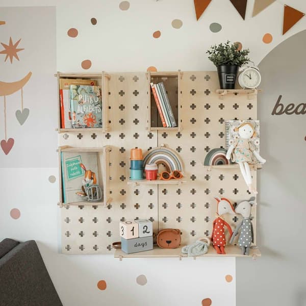 Suuri Pegboard Kelluva Näyttöhylly