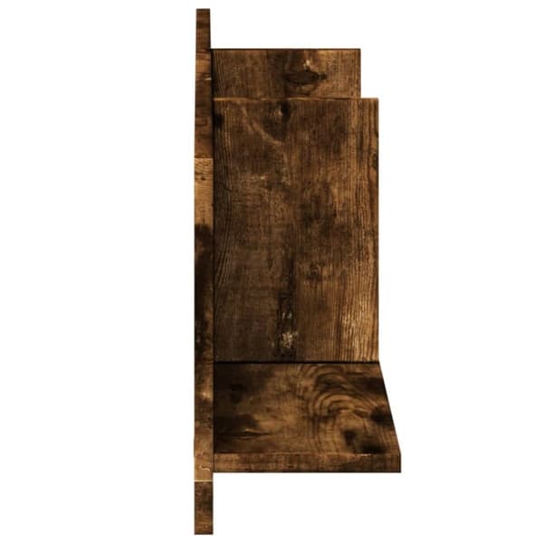 vidaXL Veggskap 100x16,5x30 cm røkt eik konstruert tre