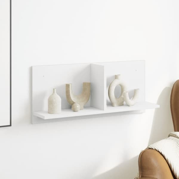 vidaXL vægskab 70x16,5x30 cm konstrueret træ hvid