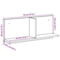 Miniatyrbillede 10 af 10: vidaXL vægskab 70x16,5x30 cm konstrueret træ hvid
