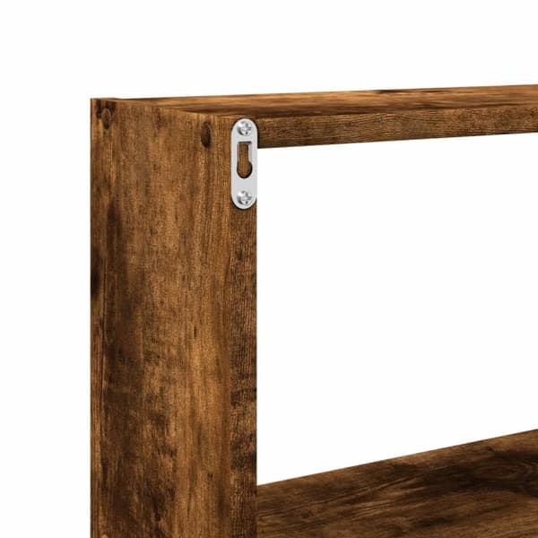 vidaXL vægskab 158x18x53 cm konstrueret træ røget egetræsfarve