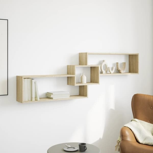 vidaXL Veggskap 158x18x53 cm sonoma eik konstruert tre