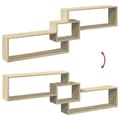Miniatyrbilde 8 av 11: vidaXL Veggskap 158x18x53 cm sonoma eik konstruert tre