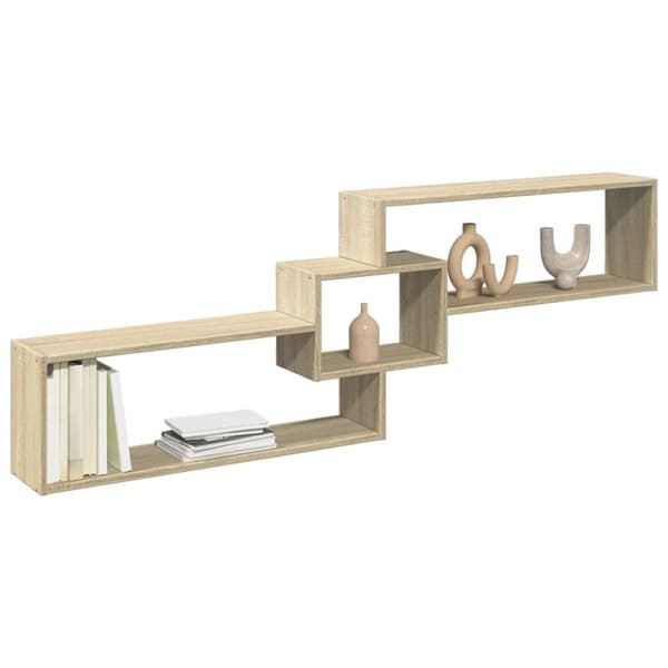 vidaXL Veggskap 158x18x53 cm sonoma eik konstruert tre