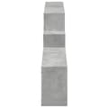 Miniatyrbilde 6 av 11: vidaXL Veggskap 158x18x53 cm betonggrå konstruert tre