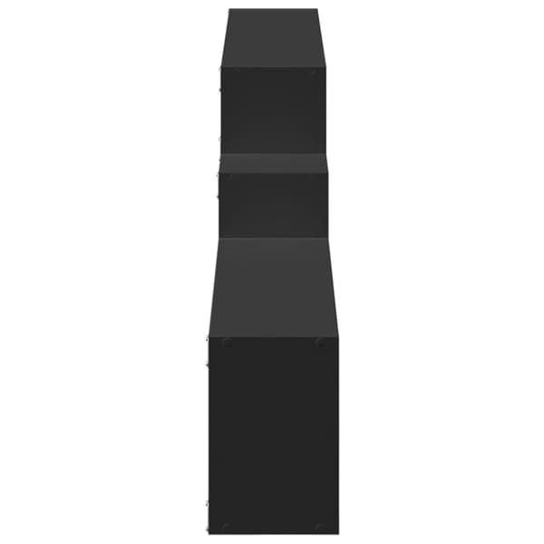 vidaXL Veggskap 158x18x53 cm svart konstruert tre
