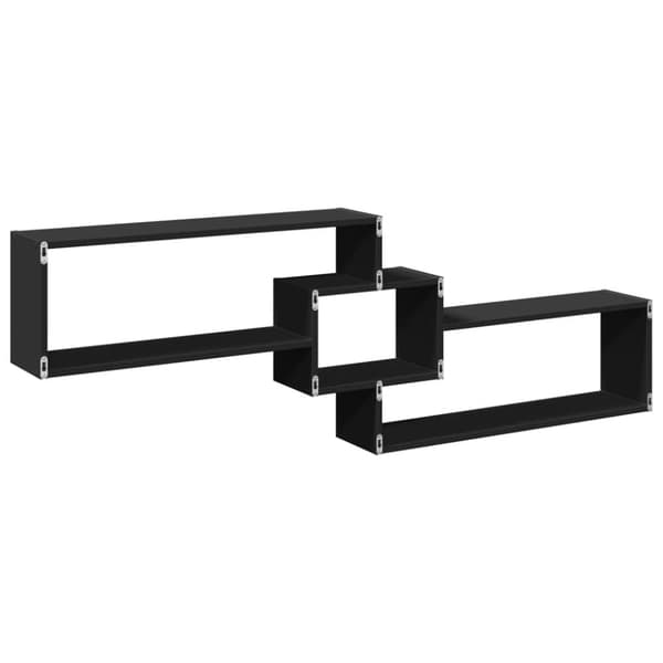 vidaXL Veggskap 158x18x53 cm svart konstruert tre