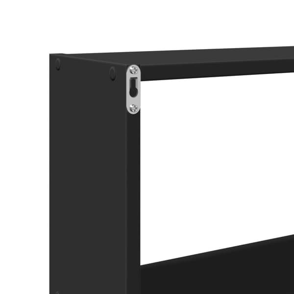 vidaXL Veggskap 158x18x53 cm svart konstruert tre