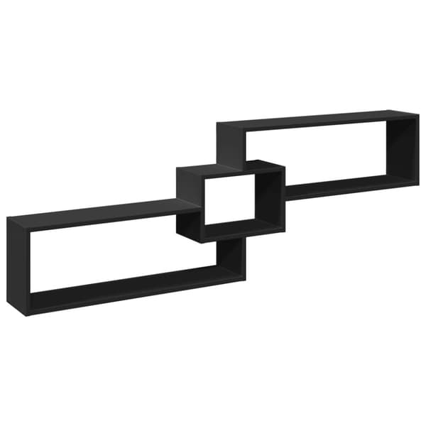 vidaXL Veggskap 158x18x53 cm svart konstruert tre