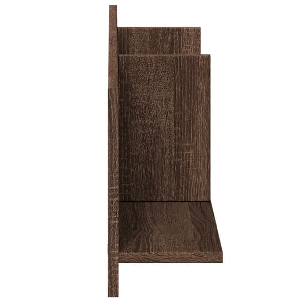 vidaXL Veggskap 100x16,5x30 cm brun eik konstruert tre