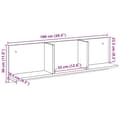 Miniatyrbilde 10 av 10: vidaXL Veggskap 100x16,5x30 cm brun eik konstruert tre