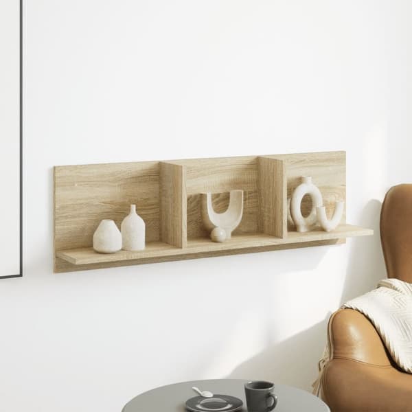 vidaXL Veggskap 100x16,5x30 cm sonoma eik konstruert tre