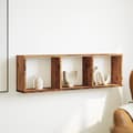 Miniatyrbilde 4 av 10: vidaXL Veggskap 100x16x30 cm gammelt tre konstruert tre