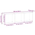 Miniatyrbilde 10 av 10: vidaXL Veggskap 100x16x30 cm gammelt tre konstruert tre