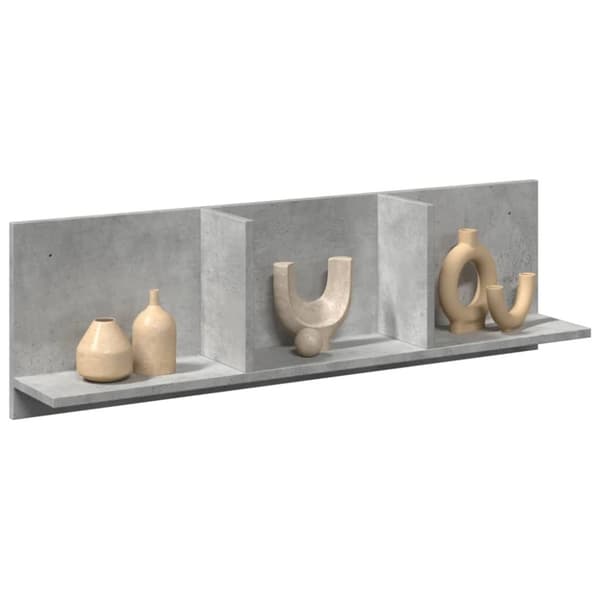 vidaXL vægskab 100x16,5x30 cm konstrueret træ betongrå