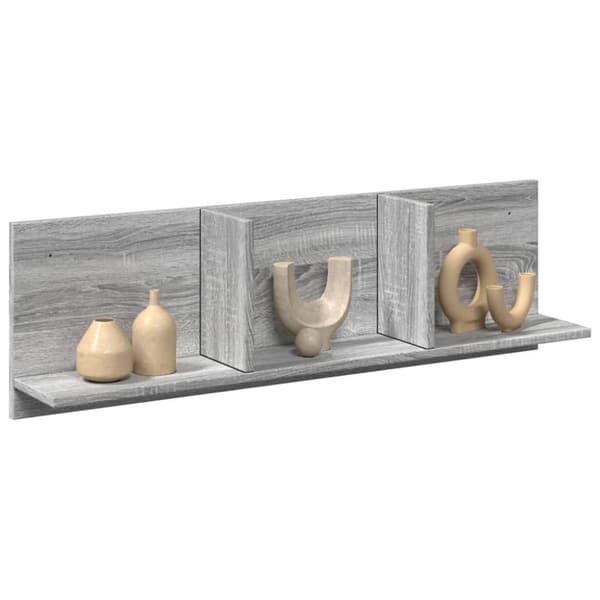 vidaXL Seinäkaappi 100x16,5x30 cm harmaa Sonoma tekninen puu