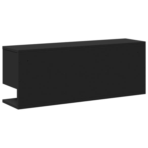 vidaXL Veggskap 80x20x30 cm svart konstruert tre