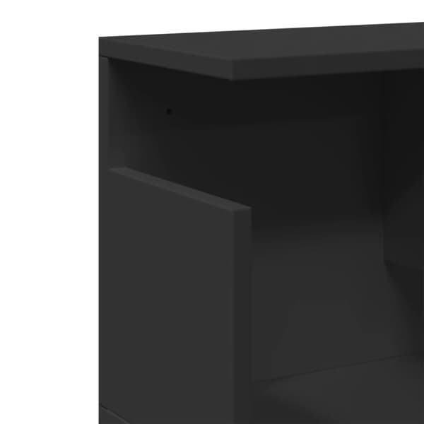 vidaXL Veggskap 80x20x30 cm svart konstruert tre
