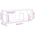 Miniatyrbilde 10 av 10: vidaXL Veggskap 80x20x30 cm svart konstruert tre