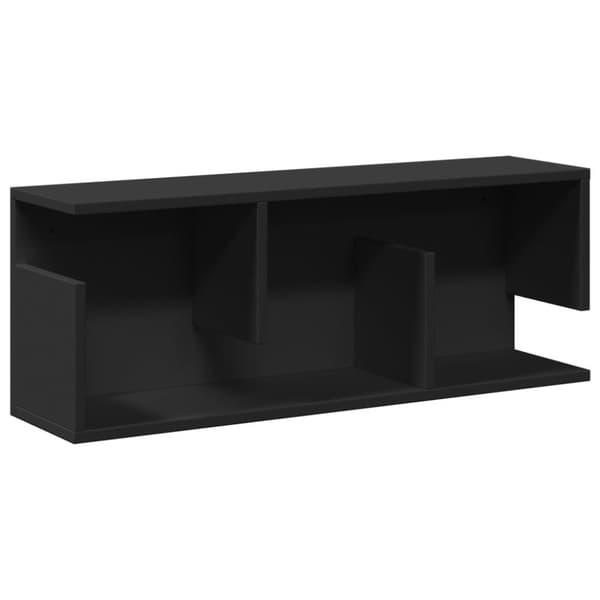 vidaXL Veggskap 80x20x30 cm svart konstruert tre