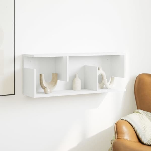vidaXL Veggskap 80x20x30 cm hvit konstruert tre