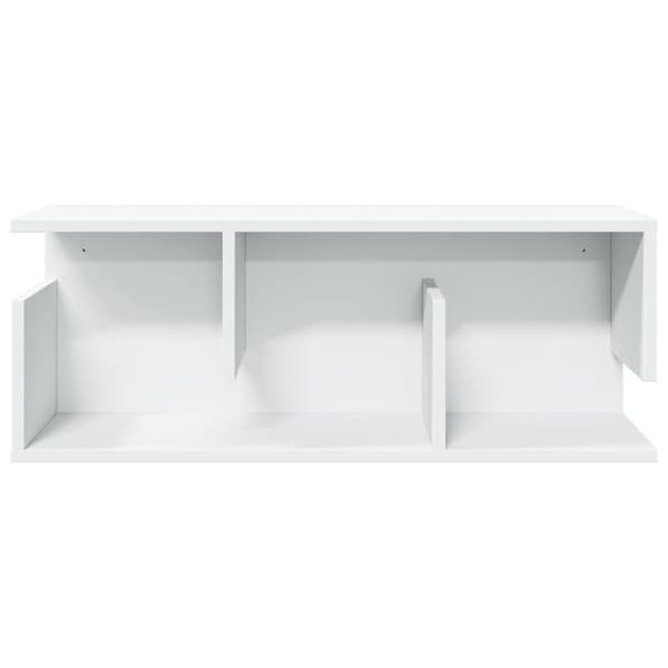 vidaXL Veggskap 80x20x30 cm hvit konstruert tre