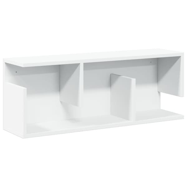 vidaXL Veggskap 80x20x30 cm hvit konstruert tre