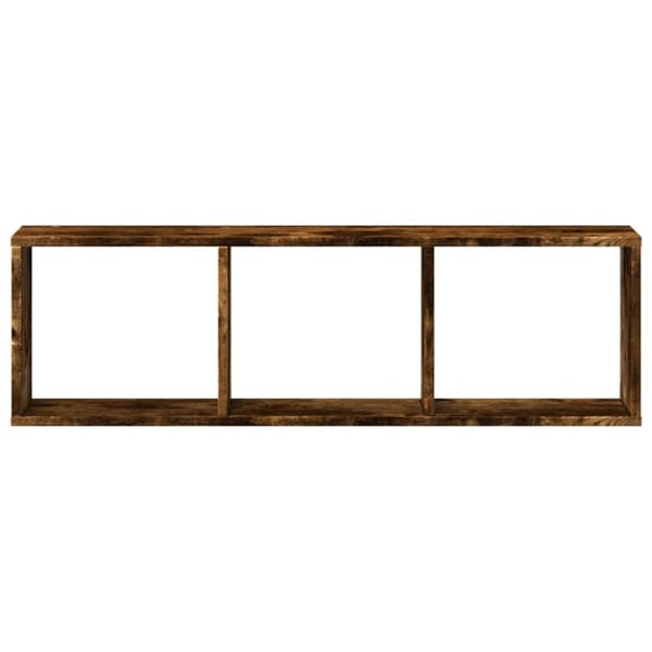 vidaXL Veggskap 100x16x30 cm røkt eik konstruert tre