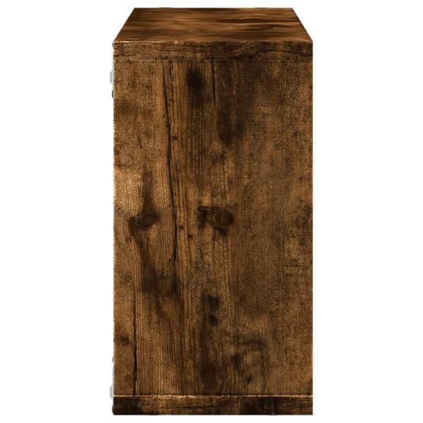 vidaXL Veggskap 100x16x30 cm røkt eik konstruert tre