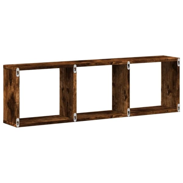 vidaXL Veggskap 100x16x30 cm røkt eik konstruert tre