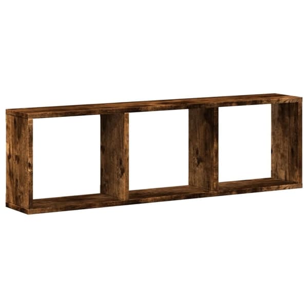vidaXL Veggskap 100x16x30 cm røkt eik konstruert tre