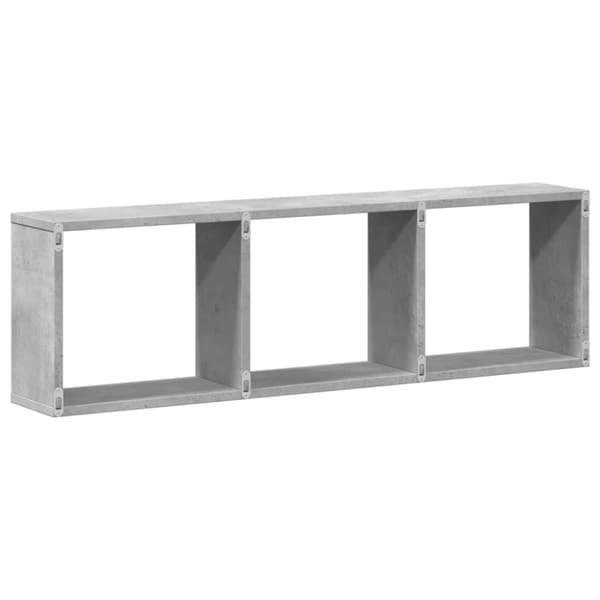 vidaXL vægskab 100x16x30 cm konstrueret træ betongrå