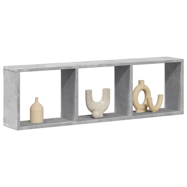 vidaXL vægskab 100x16x30 cm konstrueret træ betongrå