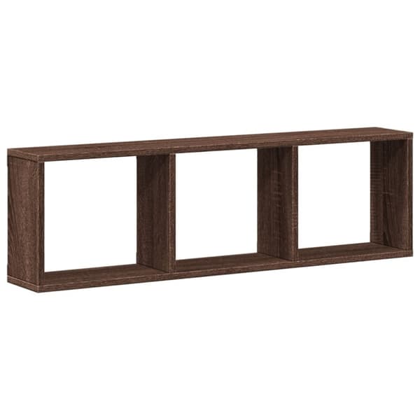 vidaXL vægskab 100x16x30 cm konstrueret træ brun egetræsfarve