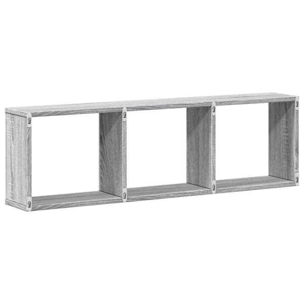 vidaXL Seinäkaappi 100x16x30 cm harmaa Sonoma tekninen puu