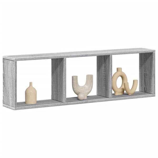 vidaXL Seinäkaappi 100x16x30 cm harmaa Sonoma tekninen puu