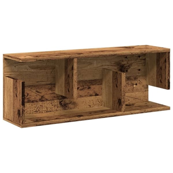 vidaXL vægskab 80x20x30 cm konstrueret træ antikt træ