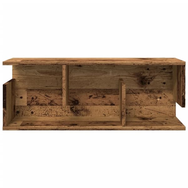 vidaXL vægskab 80x20x30 cm konstrueret træ antikt træ
