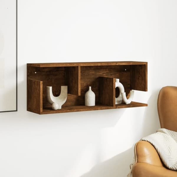 vidaXL Väggskåp 80x20x30 cm rökfärgad ek konstruerat trä