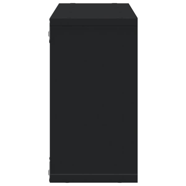 vidaXL Veggskap 100x16x30 cm svart konstruert tre