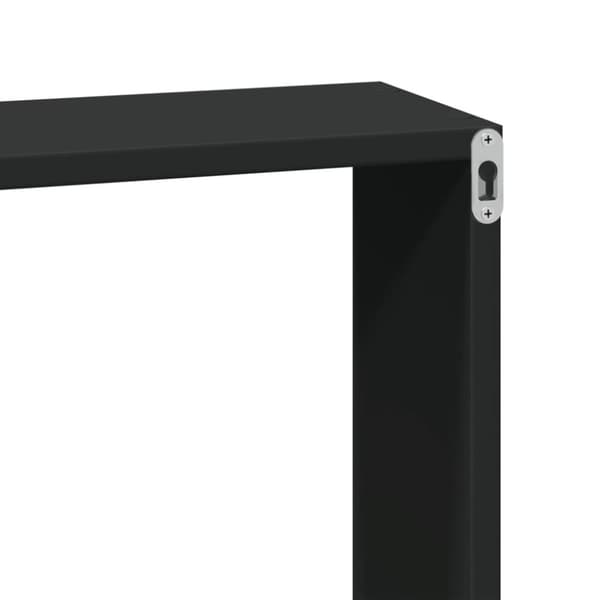 vidaXL Veggskap 100x16x30 cm svart konstruert tre