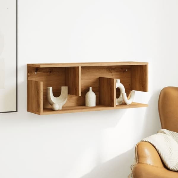 vidaXL Veggskap 80x20x30 cm artisan eik konstruert tre