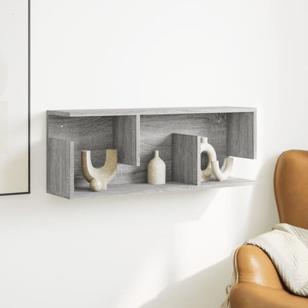 vidaXL Seinäkaappi 80x20x30 cm harmaa Sonoma tekninen puu