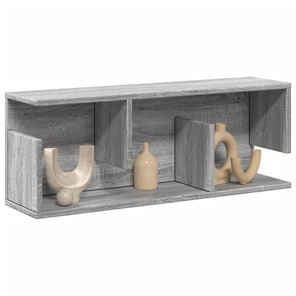 vidaXL Seinäkaappi 80x20x30 cm harmaa Sonoma tekninen puu