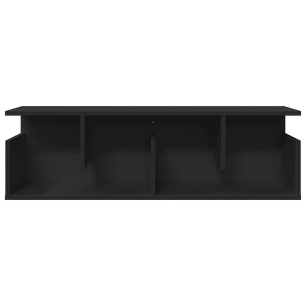 vidaXL vægskab 100x20x30 cm konstrueret træ sort