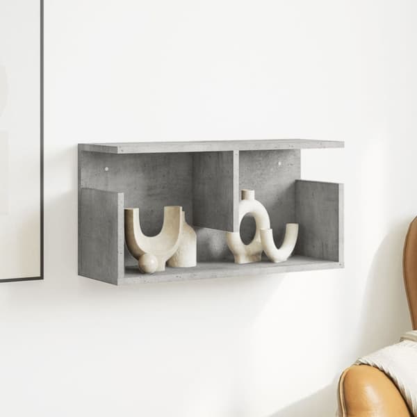 vidaXL Veggskap 60x20x30 cm grå konstruert tre